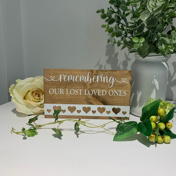 Wedding Sign, Remembering our Lost Loved Ones, Wedding Venue sign, Wedding Decoration