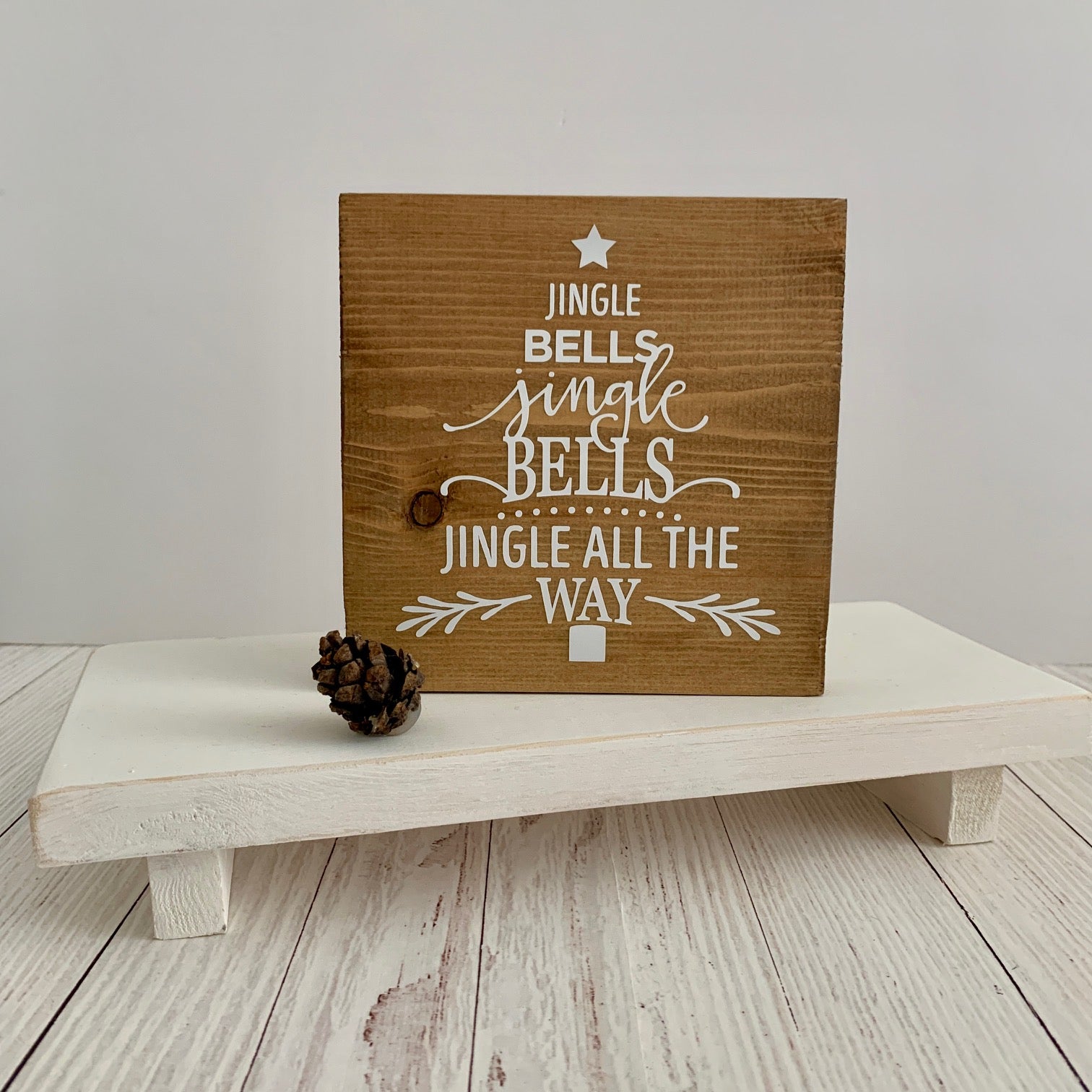 Wooden sign, Christmas Decor, Home Decoration, Christmas Wooden Block, Jingle Bells, Jingle Bells, Jingle all the Way. Seasonal Decoration