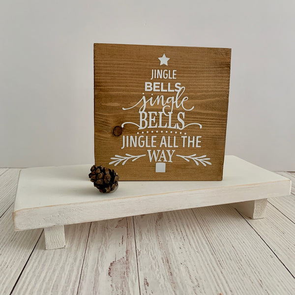 Wooden sign, Christmas Decor, Home Decoration, Christmas Wooden Block, Jingle Bells, Jingle Bells, Jingle all the Way. Seasonal Decoration