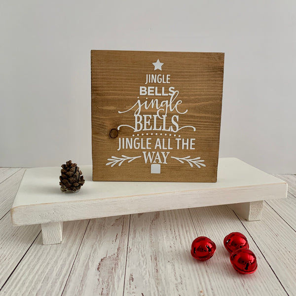 Wooden sign, Christmas Decor, Home Decoration, Christmas Wooden Block, Jingle Bells, Jingle Bells, Jingle all the Way. Seasonal Decoration