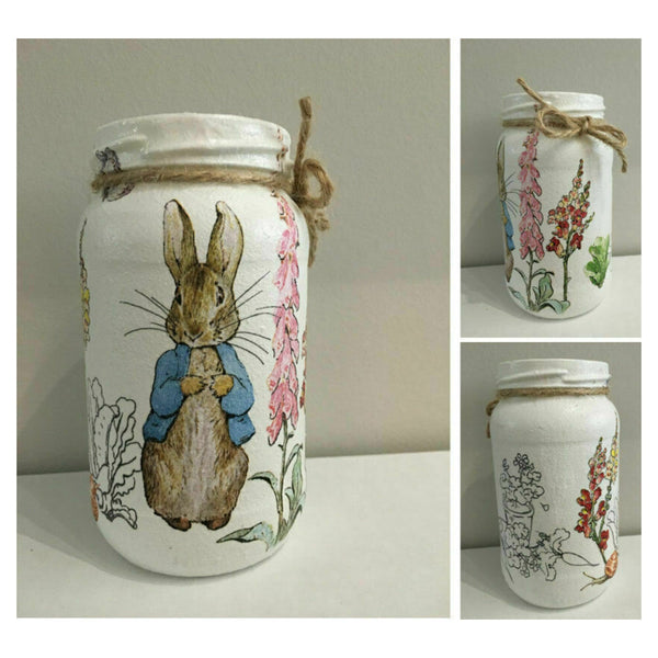 Peter Rabbit | Beatrix Potter Jar | Children's Bedroom/Nursery Decor | Pencil holder