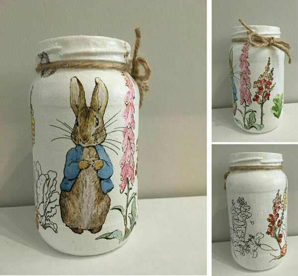 Peter Rabbit | Beatrix Potter Jar | Children's Bedroom/Nursery Decor | Pencil holder