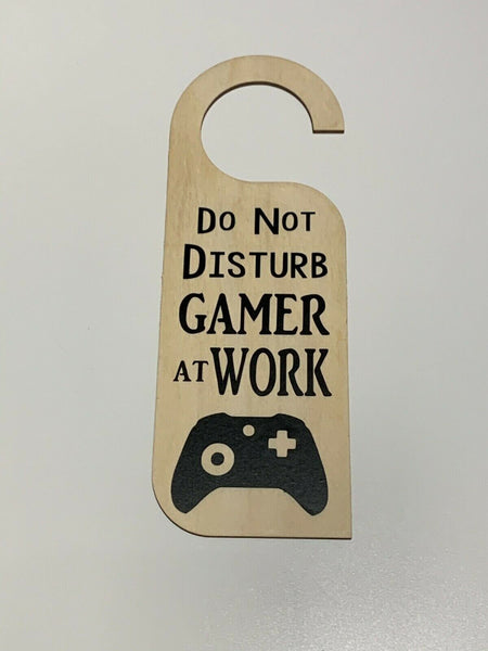 Do Not Disturb | Gamer at Work | Door sign | Novelty Door Sign for Kids Bedroom | Great Gift for Christmas Stocking Filler