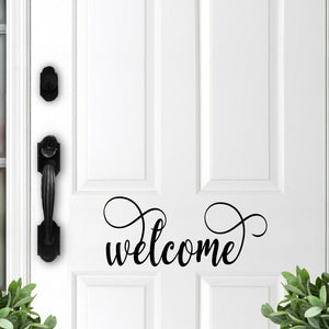 Door sign, Entry Door Sign, Welcome, Front Door Sign, high quality vinyl sticker