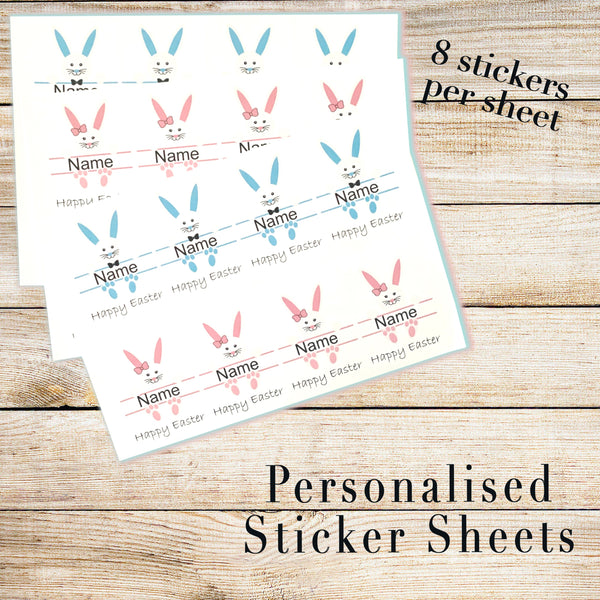 Easter Stickers | Personalized Stickers | Chocolate Easter Egg Gift Labels | Party Bag Labels | Packaging | Tags | 7cm x 10cm