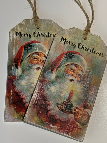 Christmas Gift Tags, Wooden Gift Tags, Luxury Christmas Gift Tags x 2