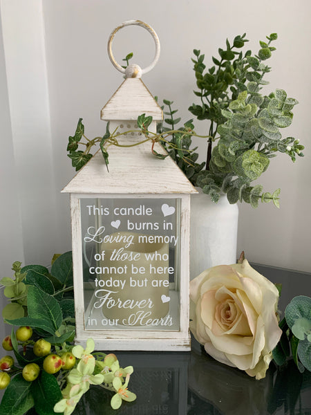 This candle burns in loving memory of those who cannot be here today but are forever in our hearts Memorial Lantern, Wedding Lantern