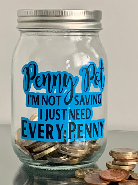 Savings Jar, Change Jar, Penny Pot Jar, Money Jar, Coin Savings Jar, Loose Change Glass Savings Jar, Novelty Savings Jar, Novelty Gift