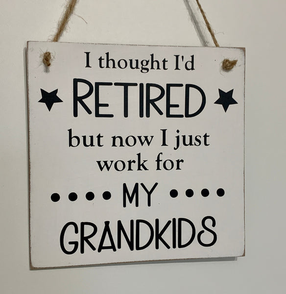 Retirement gift, personalised retirement gift, novelty, retirement gift for Grandparents, wall hanging, funny retirement, happy retirement.