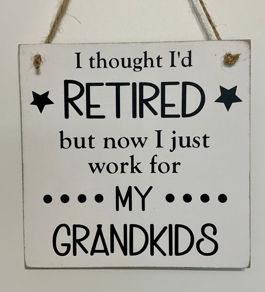 Retirement gift, personalised retirement gift, novelty, retirement gift for Grandparents, wall hanging, funny retirement, happy retirement.