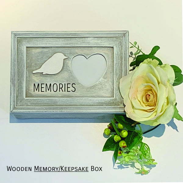 Wooden Memory Box, Keepsake Box, Memories Box with Photo. Personalised Gift Box. Memory/Keepsake Wooden Box, Size 17 cm x 12 cm, Gift Box