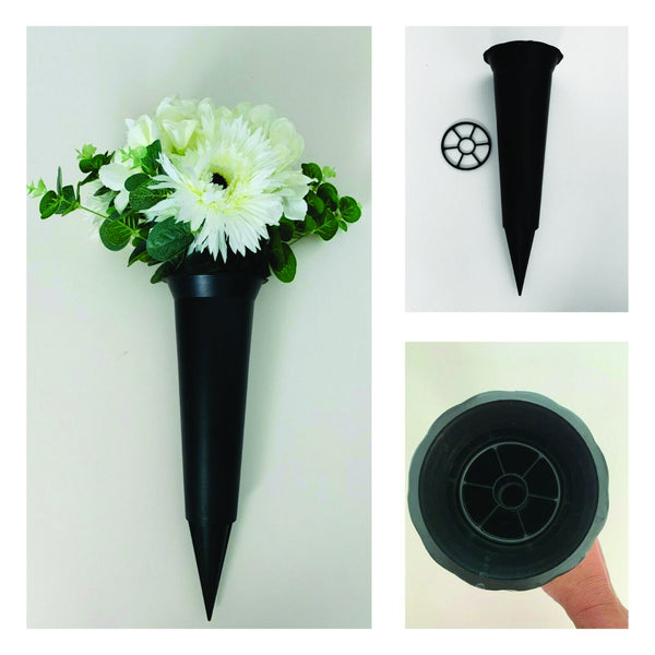 Custom made Memorial Flower Pot for Graveside or Cremation Remembrance. Grieving Gift.