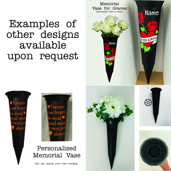 The love between a father and his daughter last forever. Memorial Vase, Grave Vase Spike, Cremation Vase, Flower Pot, Dad, Grave Ornament