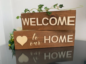 Wooden Sign, Welcome to our Home Sign. Home Decoration. Welcome entry Sign. Handmade Wooden Sign - SMALL BUSINESS