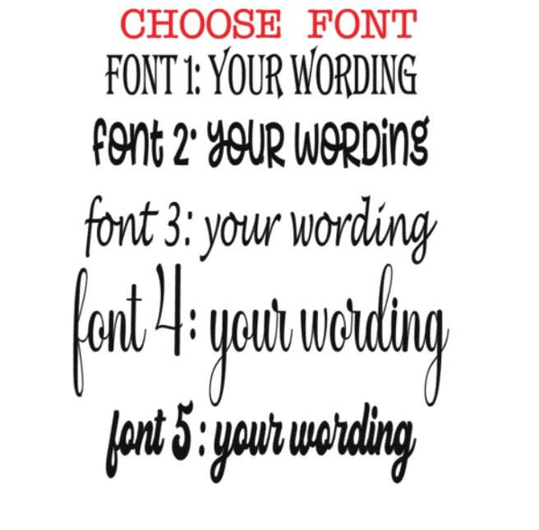 Custom Design Crate Stickers, Box Decal Stickers, Wedding, Birthday, New Born, ANY WORDING/COLOUR  - choice of fonts. Fits 29cm x7cm