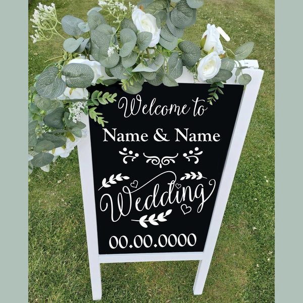 Wedding sign, Welcome Sign, wedding decor, sticker only. wedding sign, wedding entrance sign, personalized sticker, wedding signage.