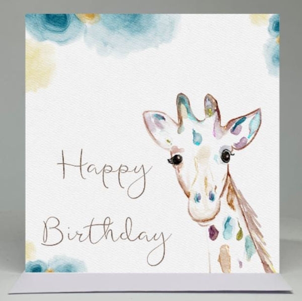 Birthday Card, Greeting Card, Giraffe Card, Adult Card, Children Card, Birthday Card and Envelope, Giraffe Birthday Card, Happy Birthday.