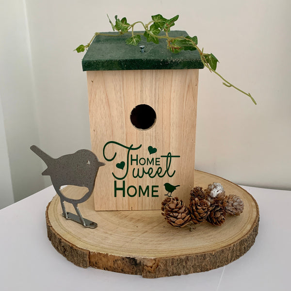 Bird Nest Box, Birdhouse, Home Tweet Home Bird Box, Nesting Box, Wooden Bird Box, Garden Bird Box, Garden Decor, Traditional Wooden.