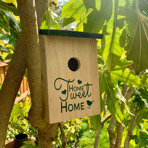 Bird Nest Box, Birdhouse, Home Tweet Home Bird Box, Nesting Box, Wooden Bird Box, Garden Bird Box, Garden Decor, Traditional Wooden.