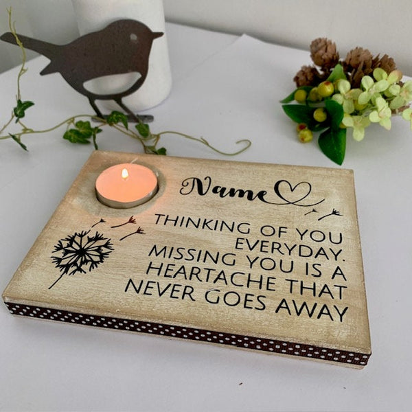 Remembrance Gift, Wooden Candle Holder, Tea Light Holder, Remembrance Gift, Family Loss, Candle Holder, Grieving Gift, Memorial Gift