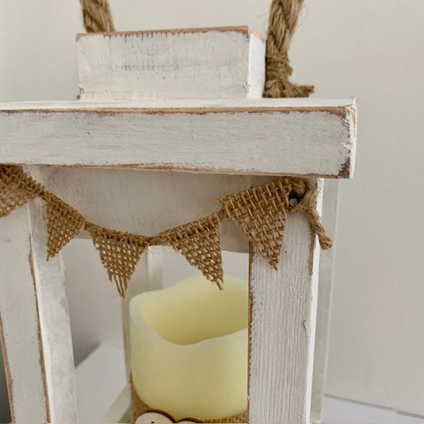 Handcrafted Wooden Rustic Candle Lantern Home Sweet Home Farmhouse Decoration.