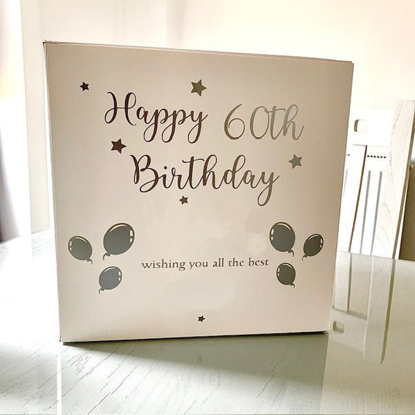 Birthday Card Post Box, Greetings Card Box in White, Special occasion letter box, personalised card box