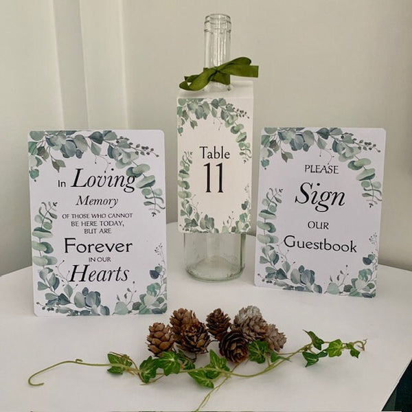 Wedding signs, In Loving memory, Guest book sign, Table numbers,  centrepieces, Wedding venue decor, Memory Wedding signs, Wedding Memory.