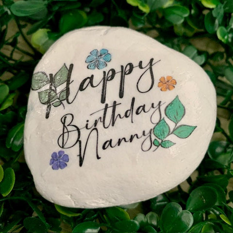 Pocket Rocks, Paper Weight, Happy Birthday Nanny, Happy Birthday Grandma, Happy Birthday Mummy, Happy Birthday Mummy, Keepsake Pebble Gift.