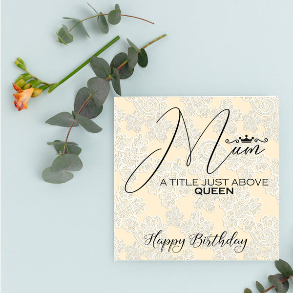 Birthday card for Mum, Greeting Card, Mum Birthday Card, Card for Mum, Happy Birthday Mum, Card for Her, greeting Card.