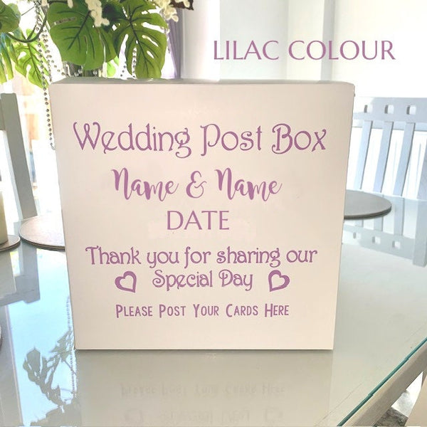 Wedding Card Post Box, Wedding Greetings Card Box in White, Wedding Accessories, Wedding Decorations, Personalized 30 cm x 30 cm