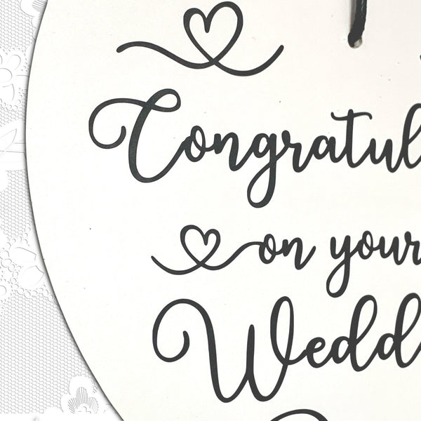 Wedding Gift, Congratulations on your Wedding Day, Wedding keepsake gift, Wedding Wall Hanger, Wedding Sign, Heart Wooden Sign. Wall hanging