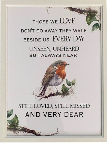 Remembrance Gift, Grieving Gift, Mourning Gift, Bereavement Gift, Those we love don't go away, they walk with us every day. Lost loved one