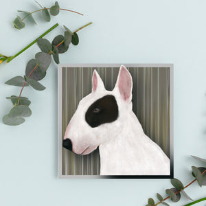 Birthday Card, English Bull Terrier Print, Happy Birthday Card, Bull Terrier Card, Dog lover card, Greeting Card, Plain Card, Blank Card.