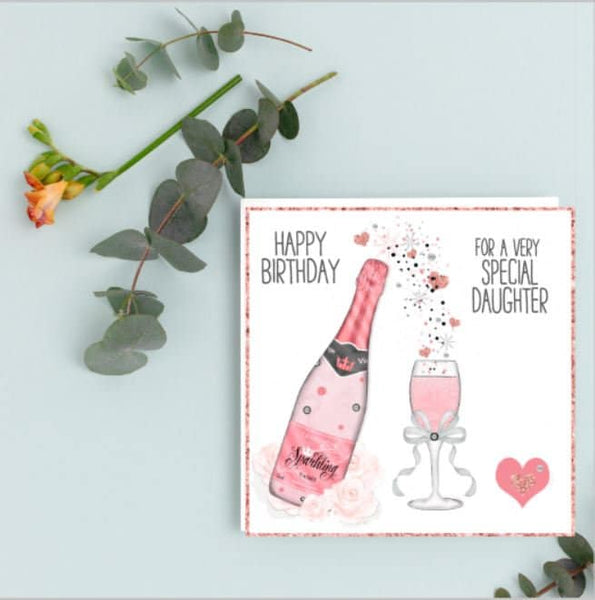 Daughter Card, Happy Birthday Card, Special Daughter Birthday, Greeting Card for Daughter, Handmade Card, Happy Birthday Special Daughter.