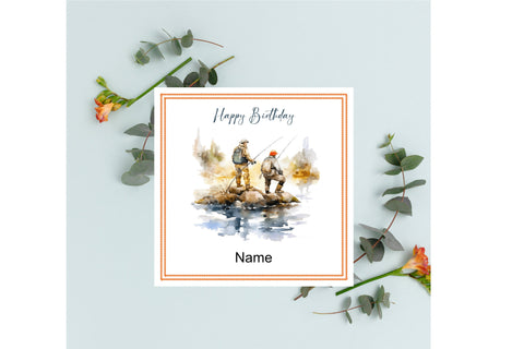 Fishing Card, Birthday Card, Happy Birthday Card, Fishing inspired Birthday Card, Card for Him, Uncle Card, Dad Card, Brother Card, Nephew.