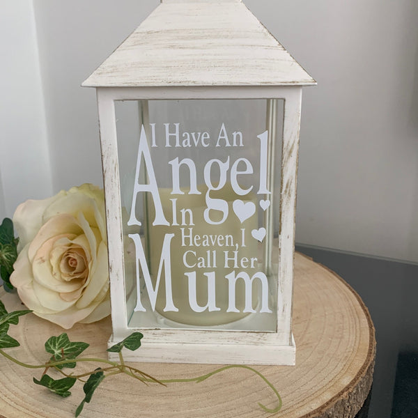 I Have An Angel In Heaven, I Call Him Dad, Sympathy Gift, Memorial Gift,  Grieving Gift, Remembrance Gift, Memorial Lantern, Battery Lantern