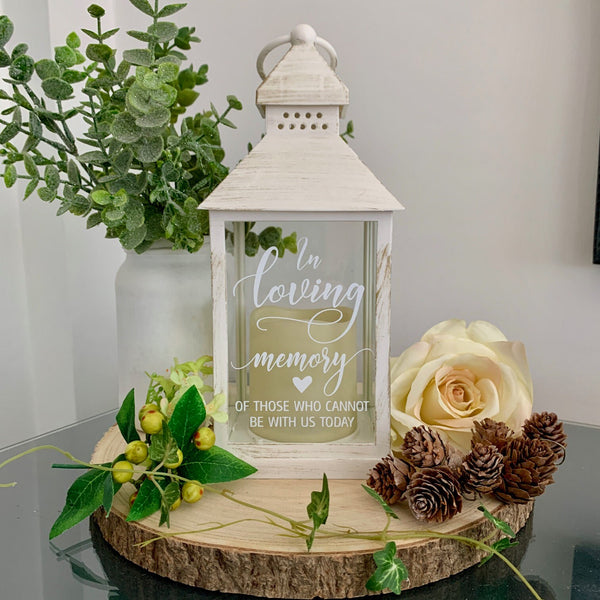 In loving memory of those who cannot be with us today, Memorial Lantern, Wedding Decor, Lost Loved Ones, Wedding Table Decoration.