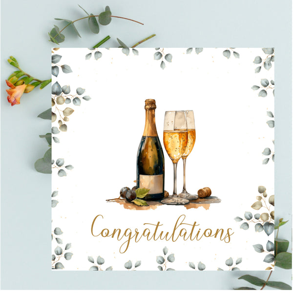 Congratulations, greeting card, wine card, birthday card, wine lover birthday card, card for him, card for her, anniversary card.