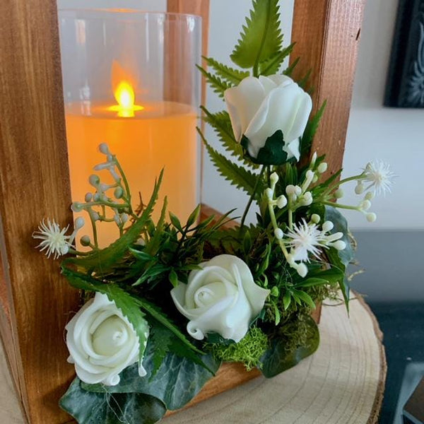 Memorial Lantern, This candle burns in loving memory of those who cannot be here today but are forever in our hearts Wooden Lantern. Wedding