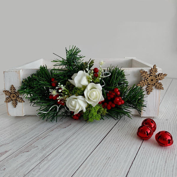 Wooden Box/Crate, Christmas Hamper, Christmas Hamper, Wooden Hamper, Christmas Crate. Christmas Gift Box. 28 cm X 22 cm, Handmade.