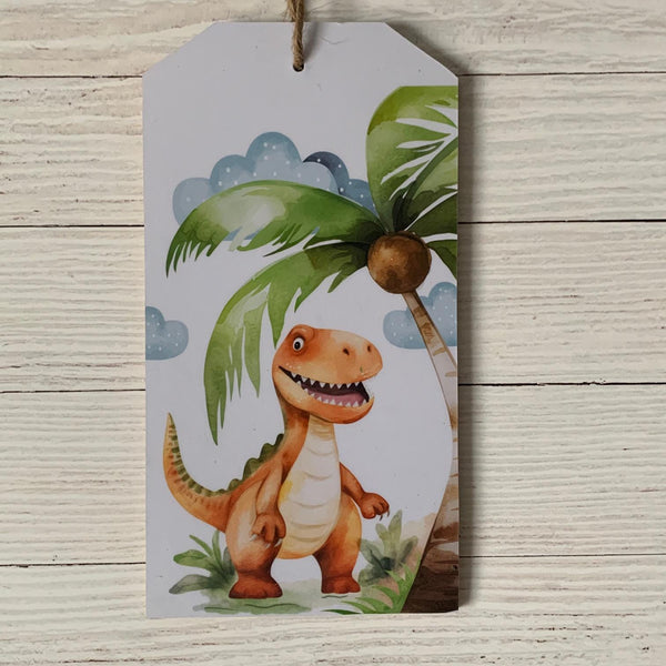 Door Hanger, Child's Door Plaque, bedroom sign, Dinosaur Bedroom, Children's Bedroom Sign, Nursery Sign, Home Decor, Kids Wood Bedroom Sign.