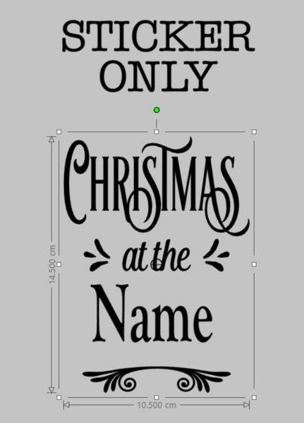 Bottle Sticker, Vinyl Sticker, Christmas Sticker, Christmas At Name - Personalized Christmas Gift, Make your Own Gift, DIY Gift.