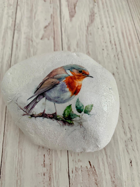 Remembrance Robin Pebble, Memorial Robin Stone, Robin Pebble, Memorial Keepsake Gift, Pebble Gift, Remembrance Gift. Paperweight.