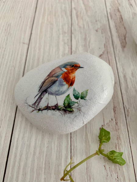 Remembrance Robin Pebble, Memorial Robin Stone, Robin Pebble, Memorial Keepsake Gift, Pebble Gift, Remembrance Gift. Paperweight.