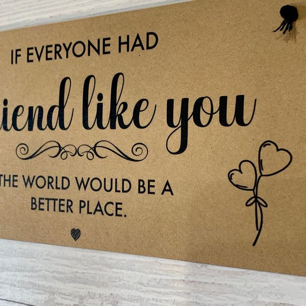 Best Friend Quote, Handmade Hanging Sign, Plaque, Keepsake Gift, Friend Quote, Best Friend Birthday Gift, Special Friend Christmas Gift.