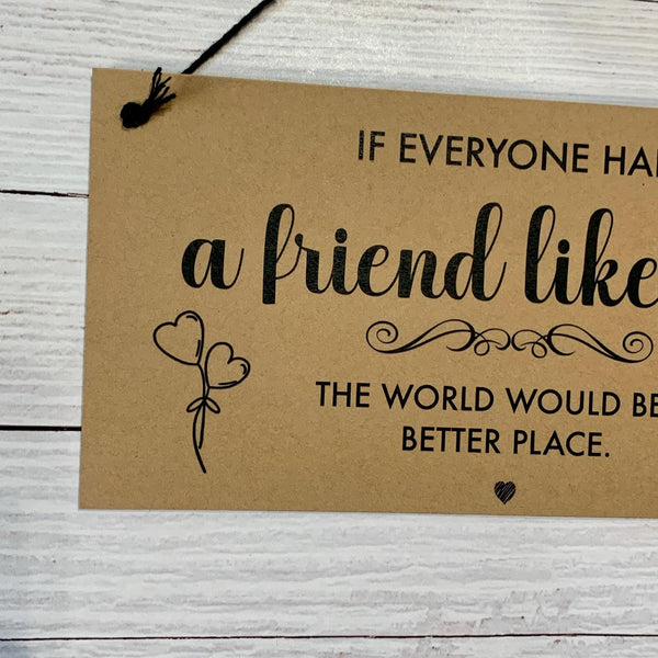 Best Friend Quote, Handmade Hanging Sign, Plaque, Keepsake Gift, Friend Quote, Best Friend Birthday Gift, Special Friend Christmas Gift.