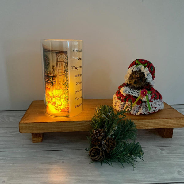 Christmas Decoration, Light Up Candle, Christmas in Heaven what do they do? Christmas Memorial Candle, Christmas Gift, Memorial Gift,