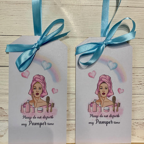 Please do not disturb my Pamper time, Door Hanger, Door Sign, Christmas stocking Filler, Home Decor, Birthday Gift.