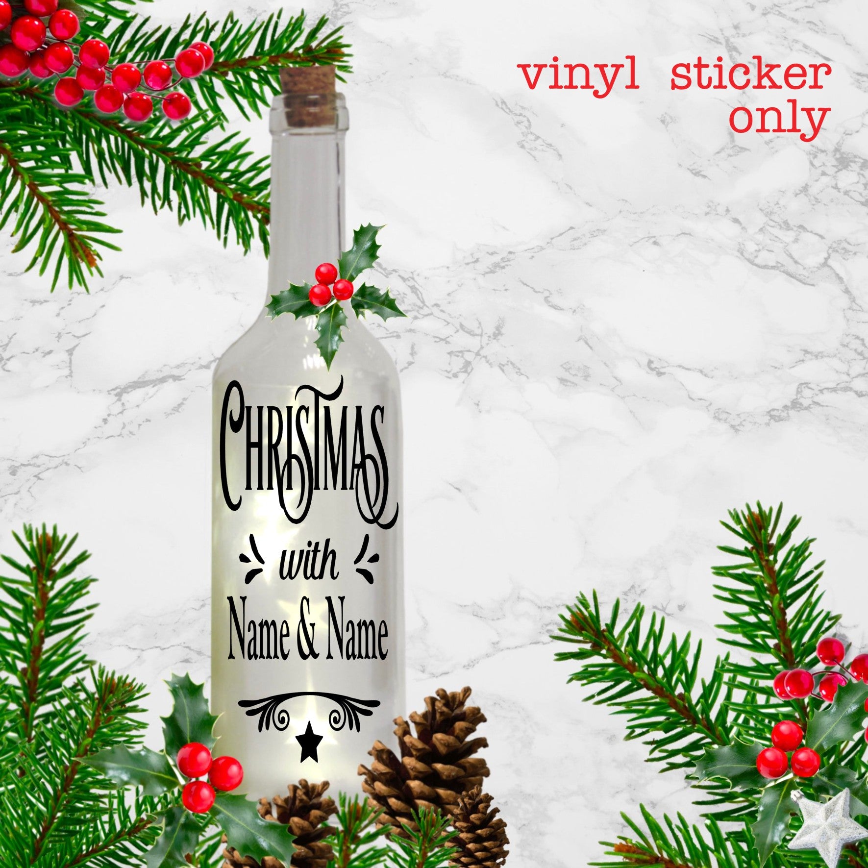 personalised christmas sticker