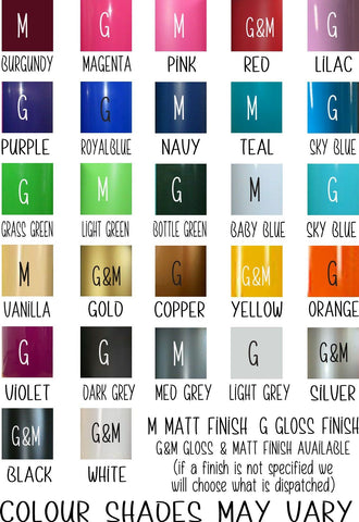 Ritrama vinyl colour chart